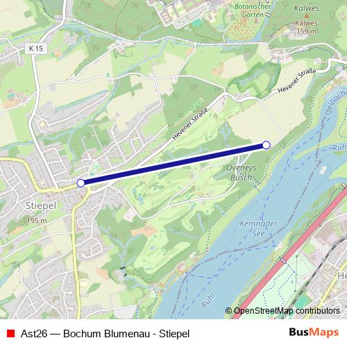Ast26 bus Line Map