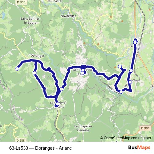 63-Ls533 bus Line Map