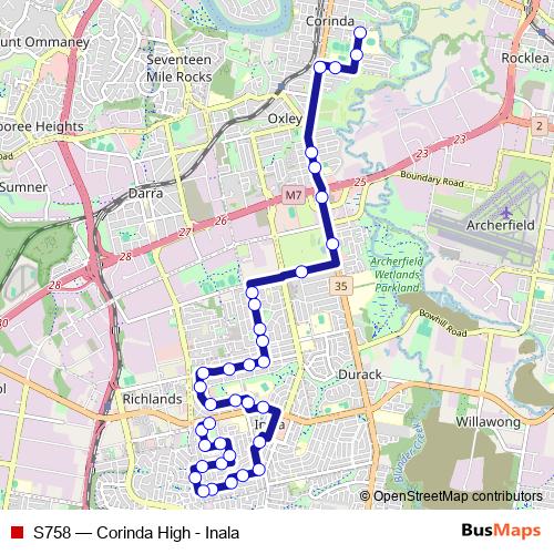 S758 bus Line Map