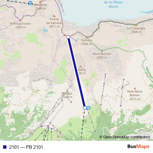 2101 cable-car Line Map