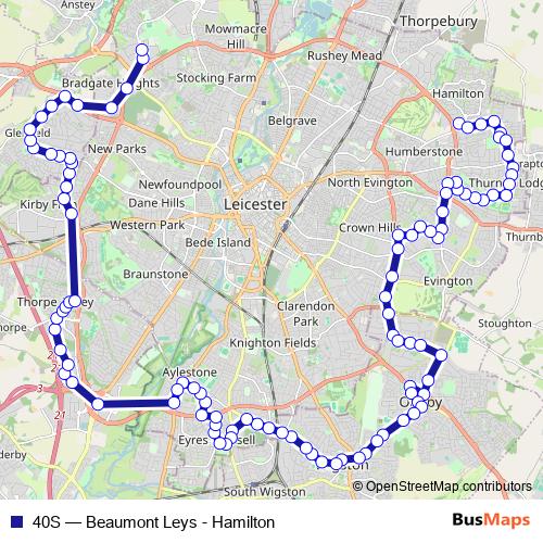 40S bus Line Map