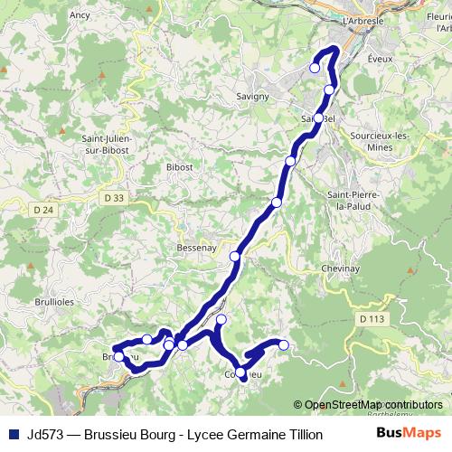 Jd573 bus Line Map
