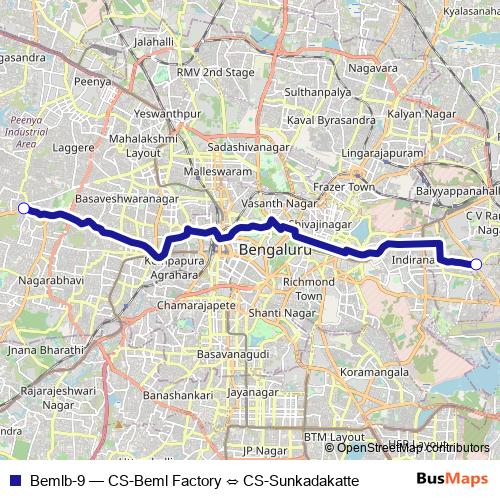 Bemlb-9 bus Line Map
