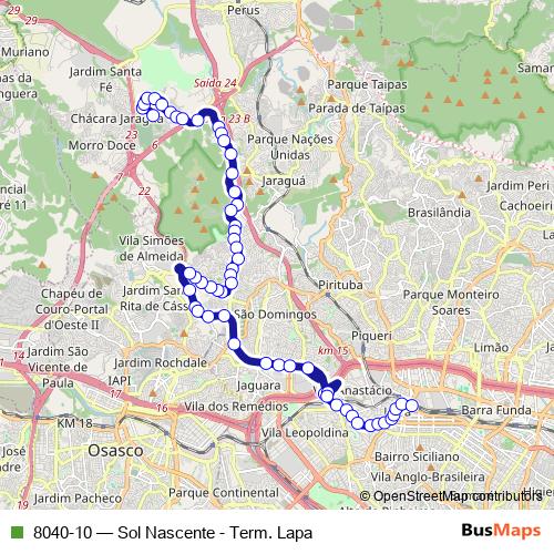 8040-10 bus Line Map