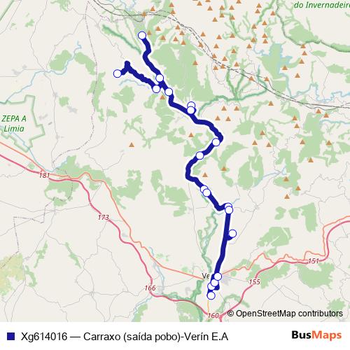 Xg614016 bus Line Map