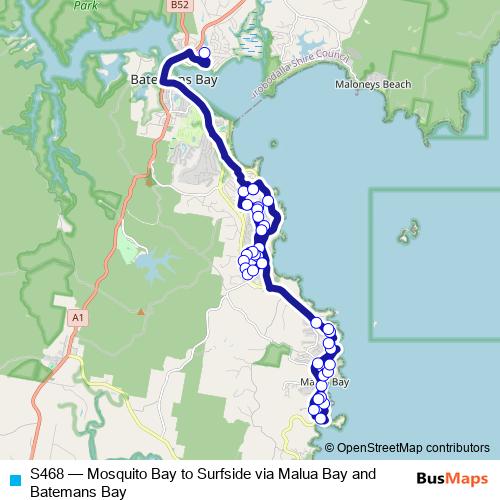 S468 bus Line Map