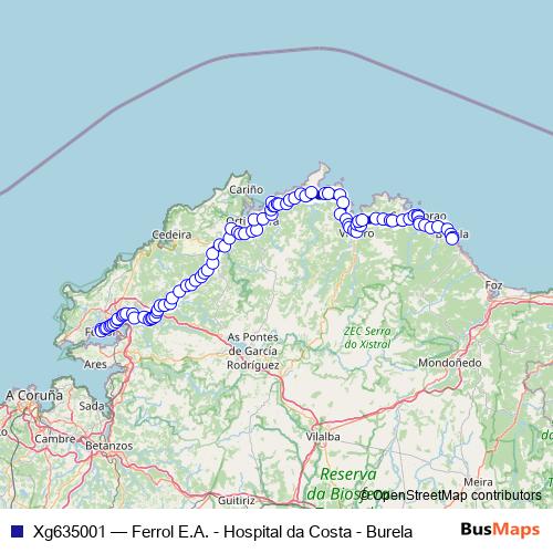 Xg635001 bus Line Map