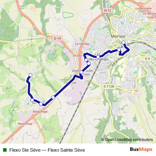 Flexo Ste Sève bus Line Map