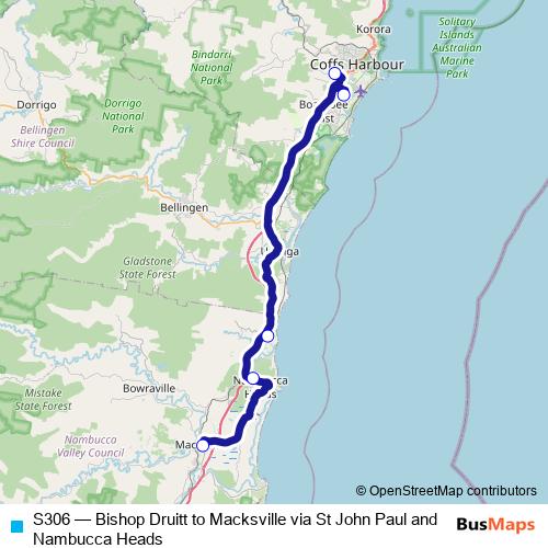 S306 bus Line Map