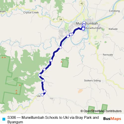 S306 bus Line Map