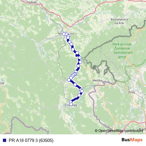 PR A18 0779 3 (63505) bus Line Map