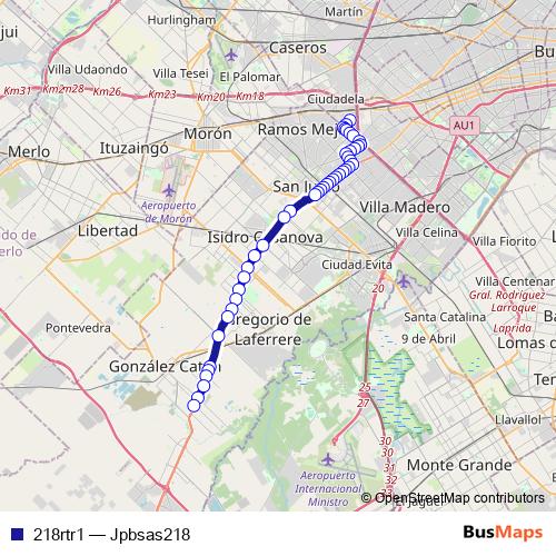 218rtr1 bus Line Map