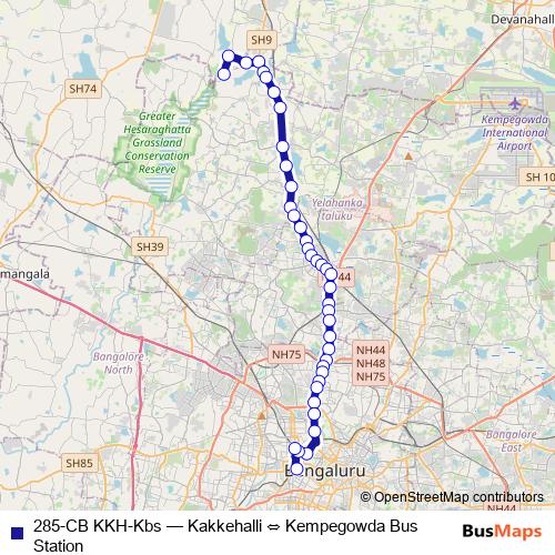 285-CB KKH-Kbs bus Line Map
