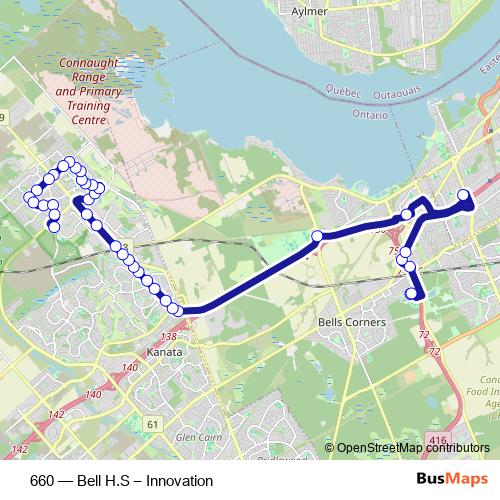 660 bus Line Map