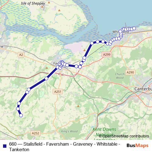 660 bus Line Map