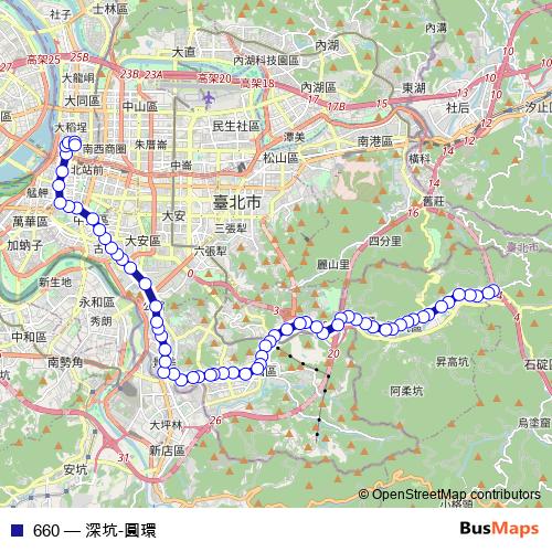 660 bus Line Map