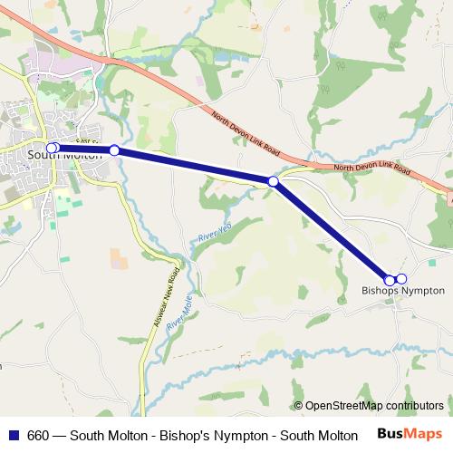 660 bus Line Map