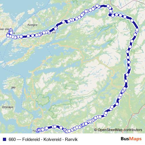 660 bus Line Map
