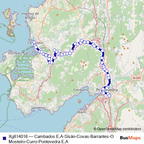 Xg814016 bus Line Map
