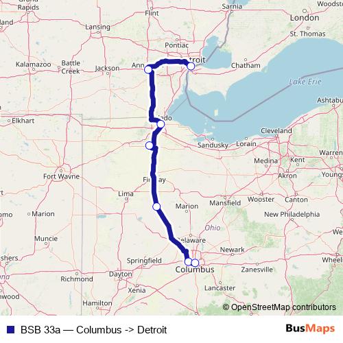 BSB 33a bus Line Map
