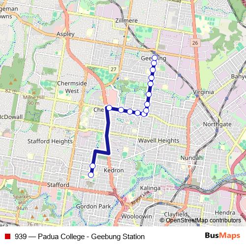 939 bus Line Map