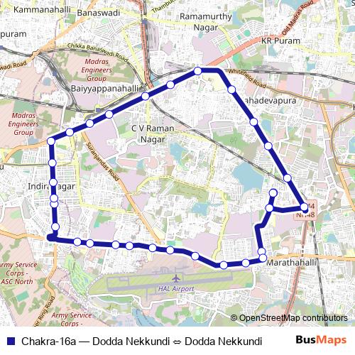 Chakra-16a bus Line Map