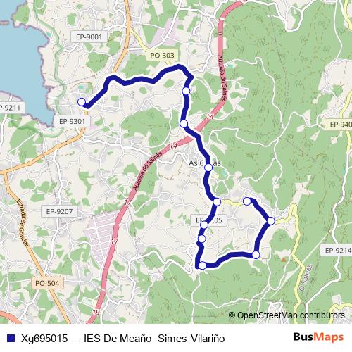 Xg695015 bus Line Map