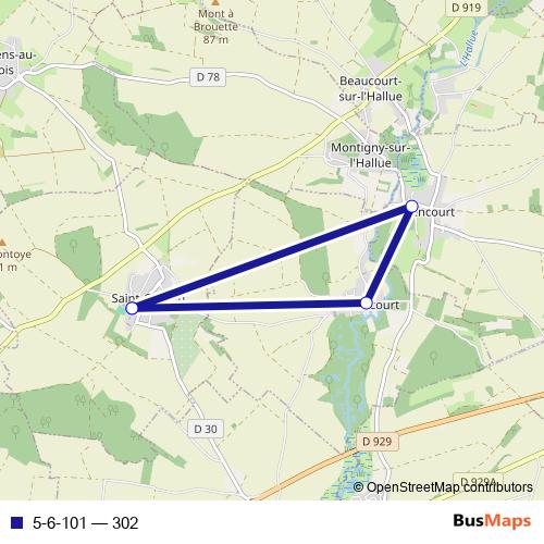 5-6-101 bus Line Map