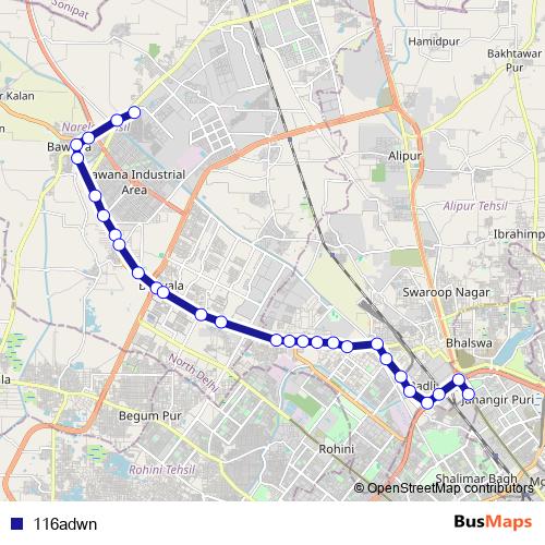 116adwn bus Line Map