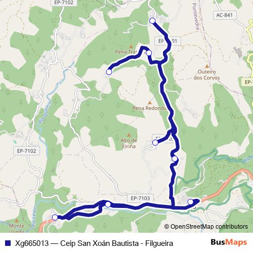Xg665013 bus Line Map