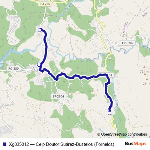 Xg835012 bus Line Map