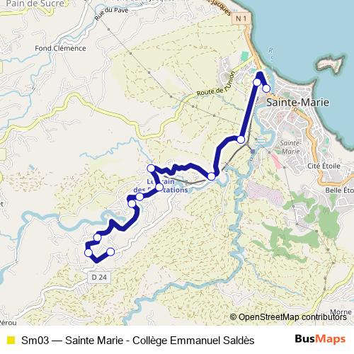 Sm03 bus Line Map