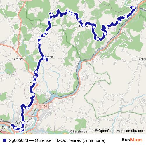 Xg605023 bus Line Map