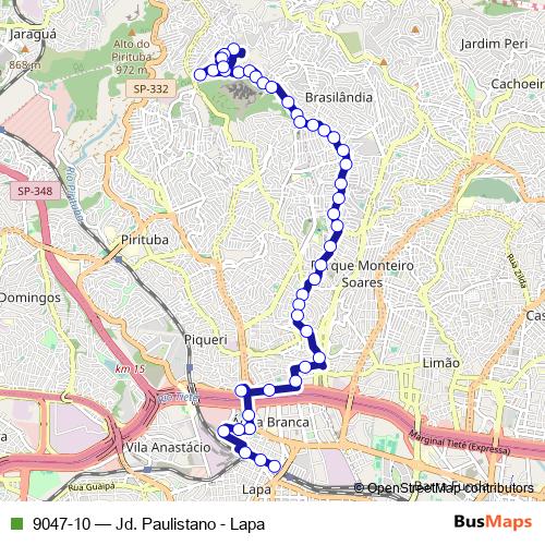 9047-10 bus Line Map