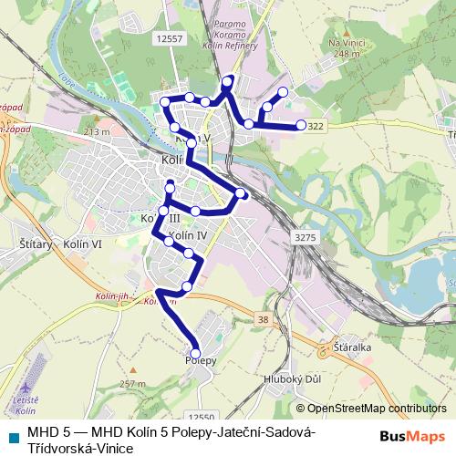 MHD 5 bus Line Map