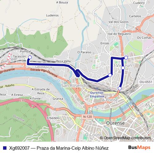 Xg692007 bus Line Map
