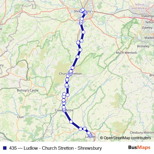435 bus Line Map