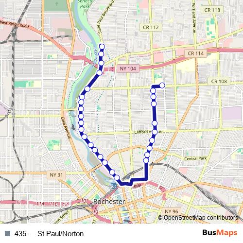 435 bus Line Map