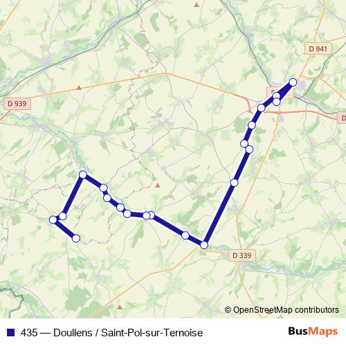 435 bus Line Map