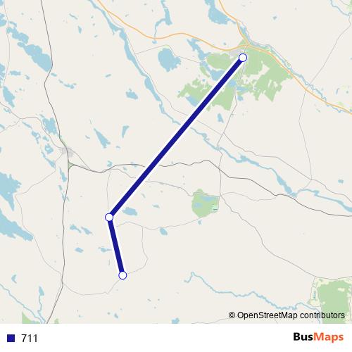 711 bus Line Map