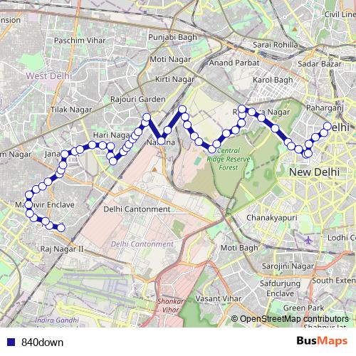 840down bus Line Map