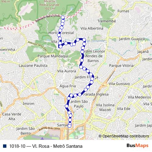 1018-10 bus Line Map