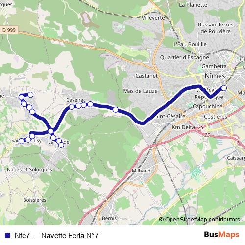 Nfe7 bus Line Map