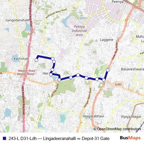 243-L D31-Ldh bus Line Map