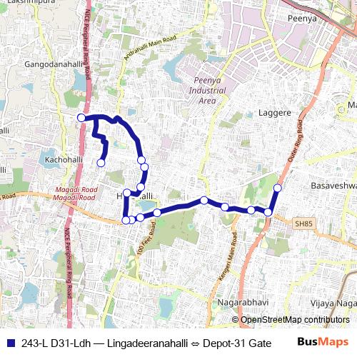 243-L D31-Ldh bus Line Map
