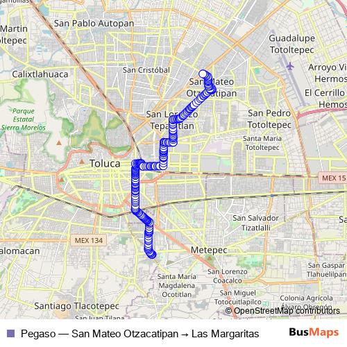 Pegaso bus Line Map
