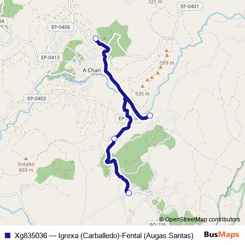 Xg835036 bus Line Map