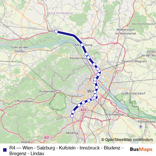 R4 rail Line Map