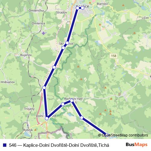 546 bus Line Map