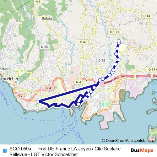 SCO 059a bus Line Map